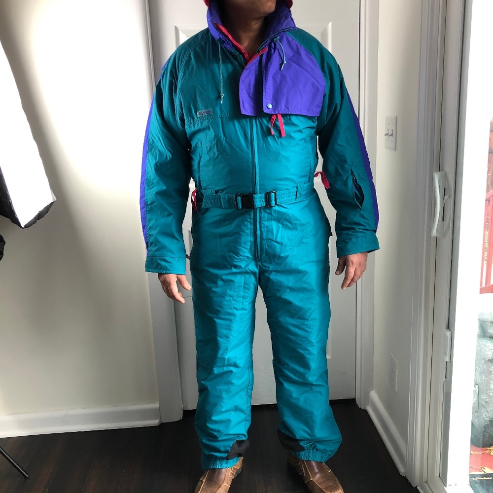 Vintage 80's/90's COLUMBIA Color Block Ski Suit